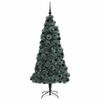 vidaXL Artificial Pre-lit Christmas Tree with Ball Set Green 210 cm