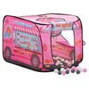 vidaXL Children Play Tent with 250 Balls Pink 70x112x70 cm