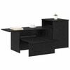 vidaXL Console Table Black Oak 80 x 50 x 225 cm Engineered Wood