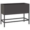 vidaXL Raised Garden Planter Black 60 x 26 x 45 cm Steel