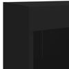 vidaXL 5 Piece TV Wall Units with LED Black Engineered Wood