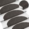 vidaXL Stair Mats Self-adhesive 15 pcs 65x21x4 cm Anthracite Half Round Large