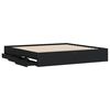 vidaXL Bed Frame with Drawers without Mattress Black 200x200 cm