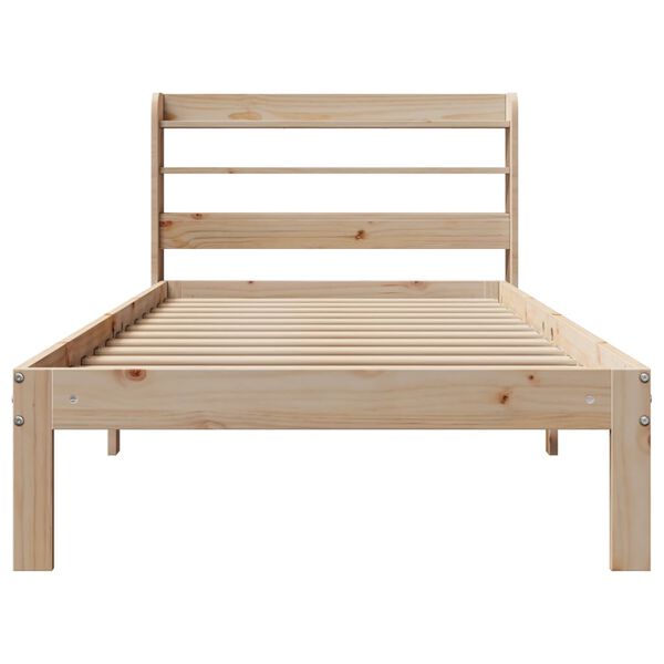 vidaXL Bed Frame with Headboard without Mattress 100x200 cm