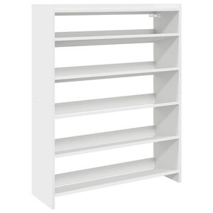 vidaXL Shoe Rack White 80x25x100 cm Engineered Wood