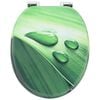 vidaXL Toilet Seat 2 pcs Green Drop 44 x 38 cm MDF board