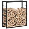 vidaXL Firewood Rack Matt Black 80x28x86 cm Steel