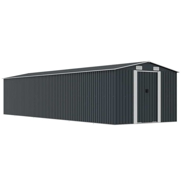 vidaXL Garden Shed Anthracite 257x779x181 cm Galvanised steel