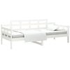 vidaXL Day Bed without Mattress White Solid Wood Pine 80x200 cm