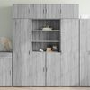 vidaXL Storage Cabinet Grey Sonoma 80x42.5x225 cm Engineered Wood