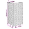 vidaXL Garden Planters 2 pcs Grey 30x30x60 cm Poly Rattan