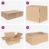 vidaXL Folding Box 50 pcs Natural 35 x 24 x 15 cm Cardboard