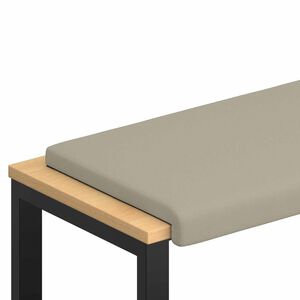 vidaXL Bench Cushion Textured Velvet Sand Depth 35 cm