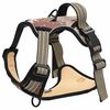 vidaXL Dog Harness with Lead & Collar Adjustable Camouflage Brown XL