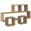 vidaXL Wall Shelf Wall-Mounted Artisan oak 82 x 15 x 51 cm