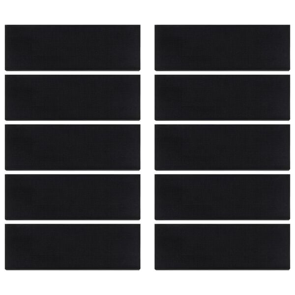 vidaXL Stair Treads 10 pcs 25x75 cm Rubber