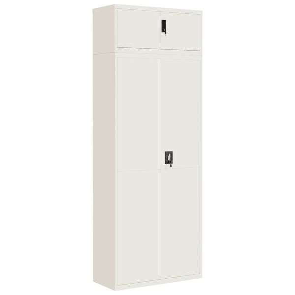 vidaXL File Cabinet White 90x40x240 cm Steel