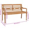 vidaXL Batavia Bench 120 cm Teak