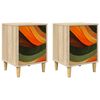 vidaXL Bedside Cabinet BONN 2 pcs Sonoma Oak 36 x 33 x 50 cm