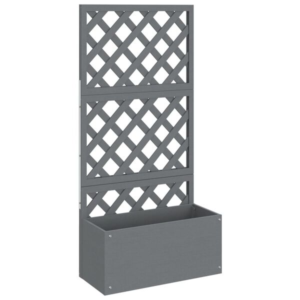 vidaXL Trellis Planter Grey 65x33x135 cm WPC