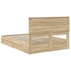 vidaXL Storage Bed with Drawer Sonoma Oak 140 x 200 cm Engineered Wood