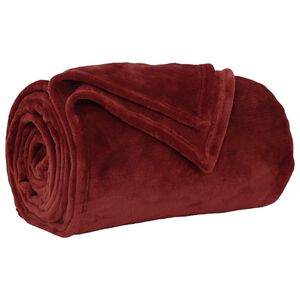 vidaXL Throw Blanket Bordeaux Red 130 x 150 cm Fleece