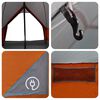 vidaXL Teepee Tent 9-Person Grey and Orange 502 x 502 x 297 cm