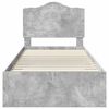 vidaXL Bed Frame Concrete Grey 100 x 200 cm Engineered Wood