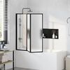 Shower Bath Screen Wall 117 x 120 cm 3 Panels Foldable