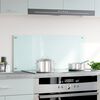 vidaXL Kitchen Backsplash Milk 90 x 40 cm Tempered Glass