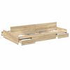 vidaXL Storage Bed Frame Sonoma Oak 120 x 190 cm Engineered Wood