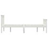 vidaXL Bed Frame without Mattress White Solid Pinewood 120x200 cm