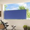 vidaXL Patio Retractable Side Awning 100x300 cm Blue