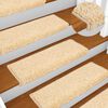 vidaXL Stair Mats 10 pcs 65x21x4 cm Cream Rectangular Edge