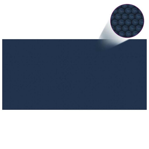 vidaXL Floating PE Solar Pool Film 450x220 cm Black and Blue