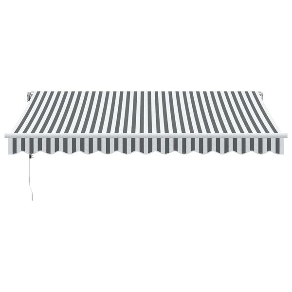 vidaXL Automatic Retractable Awning Anthracite&White 350x250 cm