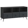 vidaXL TV Cabinet with Drawer Black 102 x 34.5 x 50 cm Engineered Wood