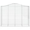 vidaXL Arched Gabion Baskets 6 pcs 200x50x140/160 cm Galvanised Iron
