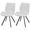 vidaXL Dining Chair Artificial Leather 2 pcs White
