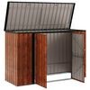 vidaXL Garden Storage Box Brown 214 x 82 x 132 cm Steel
