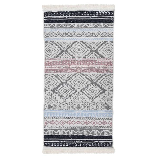 vidaXL Rug Pink and Aqua 80x150 cm Cotton