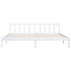 vidaXL Bed Frame without Mattress White Solid Wood 200x200 cm