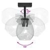 vidaXL Ceiling Spotlight Black 13 x 13 x 26 cm Glass and metal