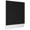 vidaXL Dishwasher Panel Lyon Black 59.5x3x67 cm Engineered Wood