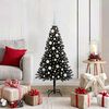 vidaXL Christmas Tree with 150 LEDs with Stand Black 120 cm PVC