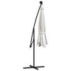 vidaXL Hanging Garden Parasol with LED Lighting 300 cm Sand Metal Pole