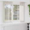 vidaXL Voile Curtain with Curtains 2 pcs Sand 175 x 140 cm Polyester
