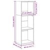 vidaXL Bookcase Sonoma Oak 40x30x114 cm Engineered Wood