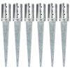 vidaXL Ground Spikes 6 pcs Silver 8x61 cm Galvanised Steel