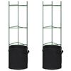vidaXL Tomato Cage with Plant Bag 2 pcs 116 cm Steel and PP